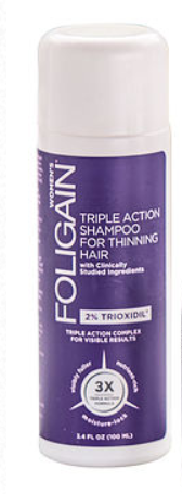 FOLIGAIN® Shampoo tripla ação para cabelos finos - para mulheres -  2% Trioxidil (1.7 OZ 50 ML)