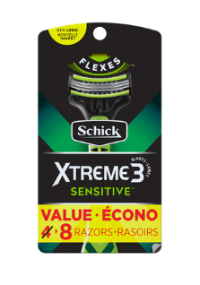 Schick Xtreme 3 Sensitive Disposable Razor -- 8 Razors