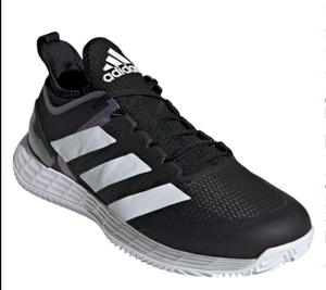 Adidas Zapatillas de tenis Adizero Ubersonic 4 para mujer, Negro/Wht/Slvr 11