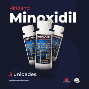 Minoxidil Kirkland 5% - Kit com 03 Frascos (3 meses tratamento) - frete incluso