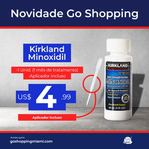 Minoxidil Kirkland 5% - 1 mês de tratamento - Aplicador Gratis!