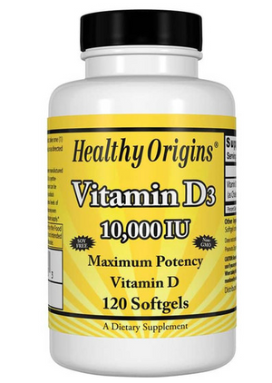 Healthy Origins Vitamin D3 10000 IU (250mcg) 120 Softgels