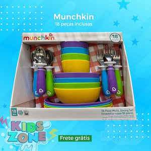 Munchkin 18-Piece Kids’ Dining Set - PROMO FRETE GRATIS