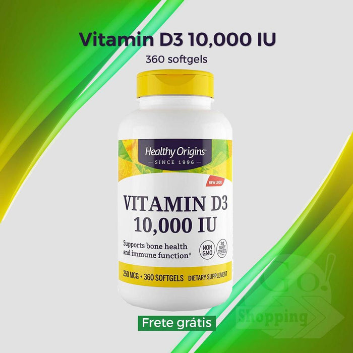 Vitamina D3 10.000ui Healthy Origins - 360 (softgels) PROMO FRETE GRATIS !!