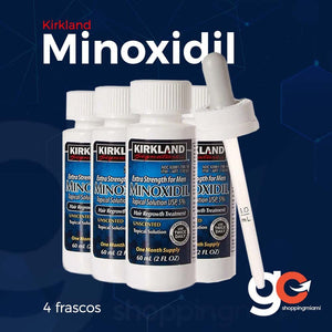 Minoxidil Kirkland 5% - Kit com 04 Frascos (4 meses de tratamento) - frete incluso